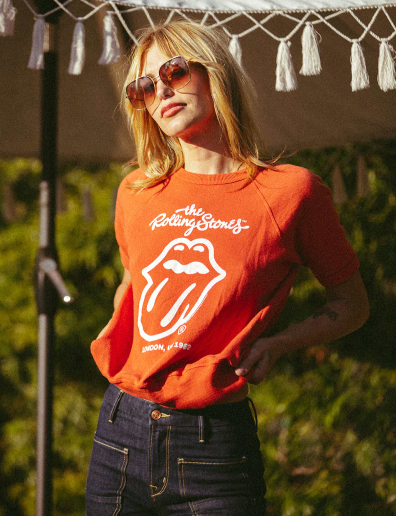 Rolling Stones London Raglan Tee, Red - Shop Now!