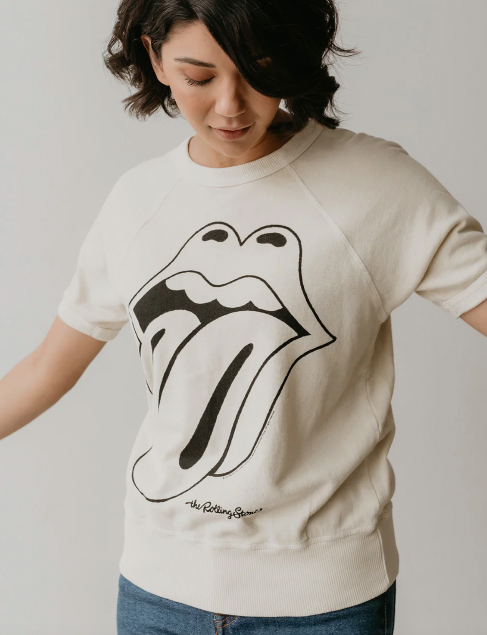 Rolling Stones Raglan T-Shirt, Ivory