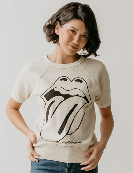 Rolling Stones Raglan T-Shirt, Ivory