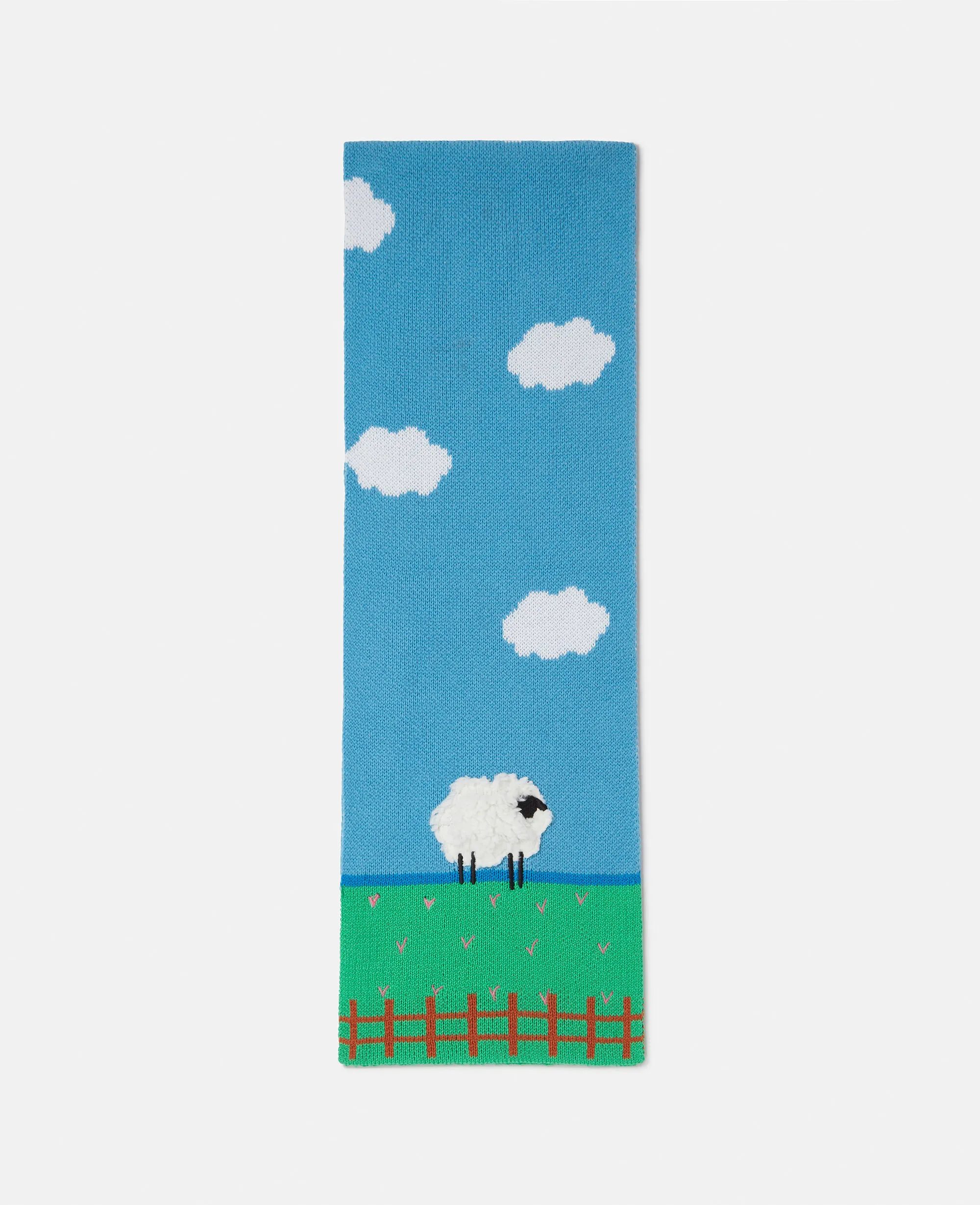 Sheep Scarf with Embroidery