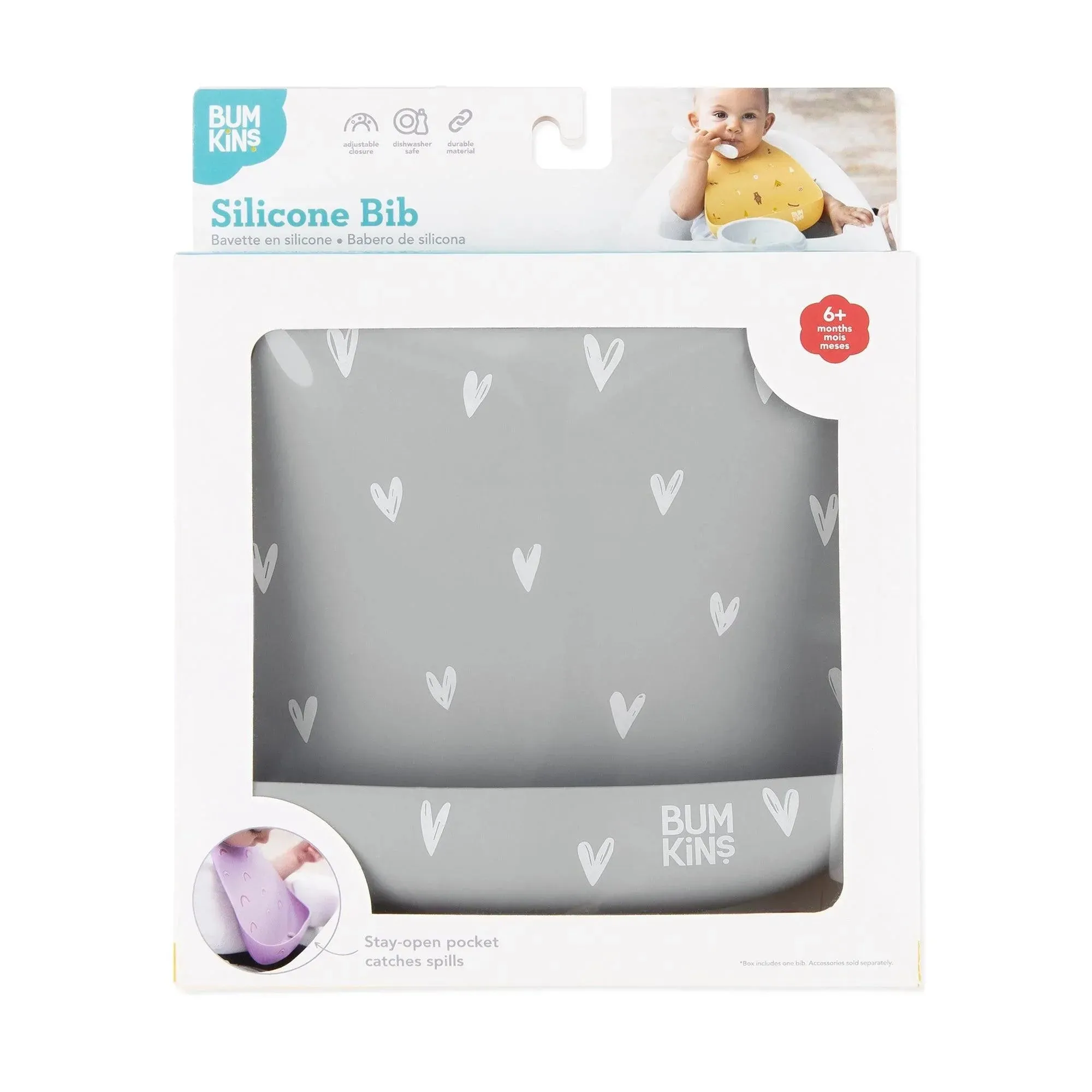 Hearts Silicone Bib