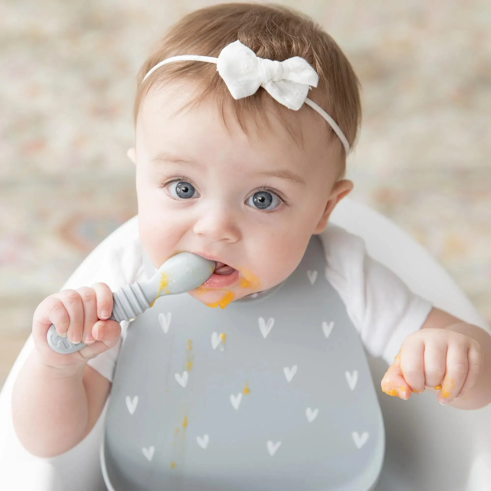 Hearts Silicone Bib