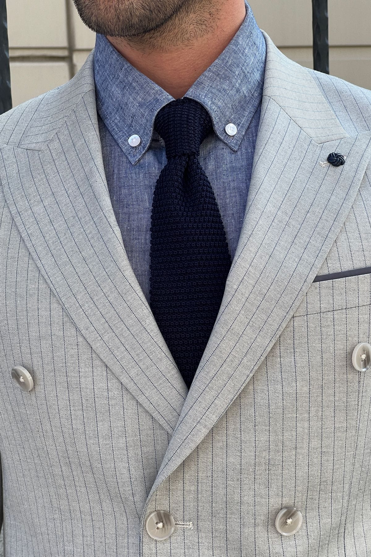 Slim Grey Wool Suit