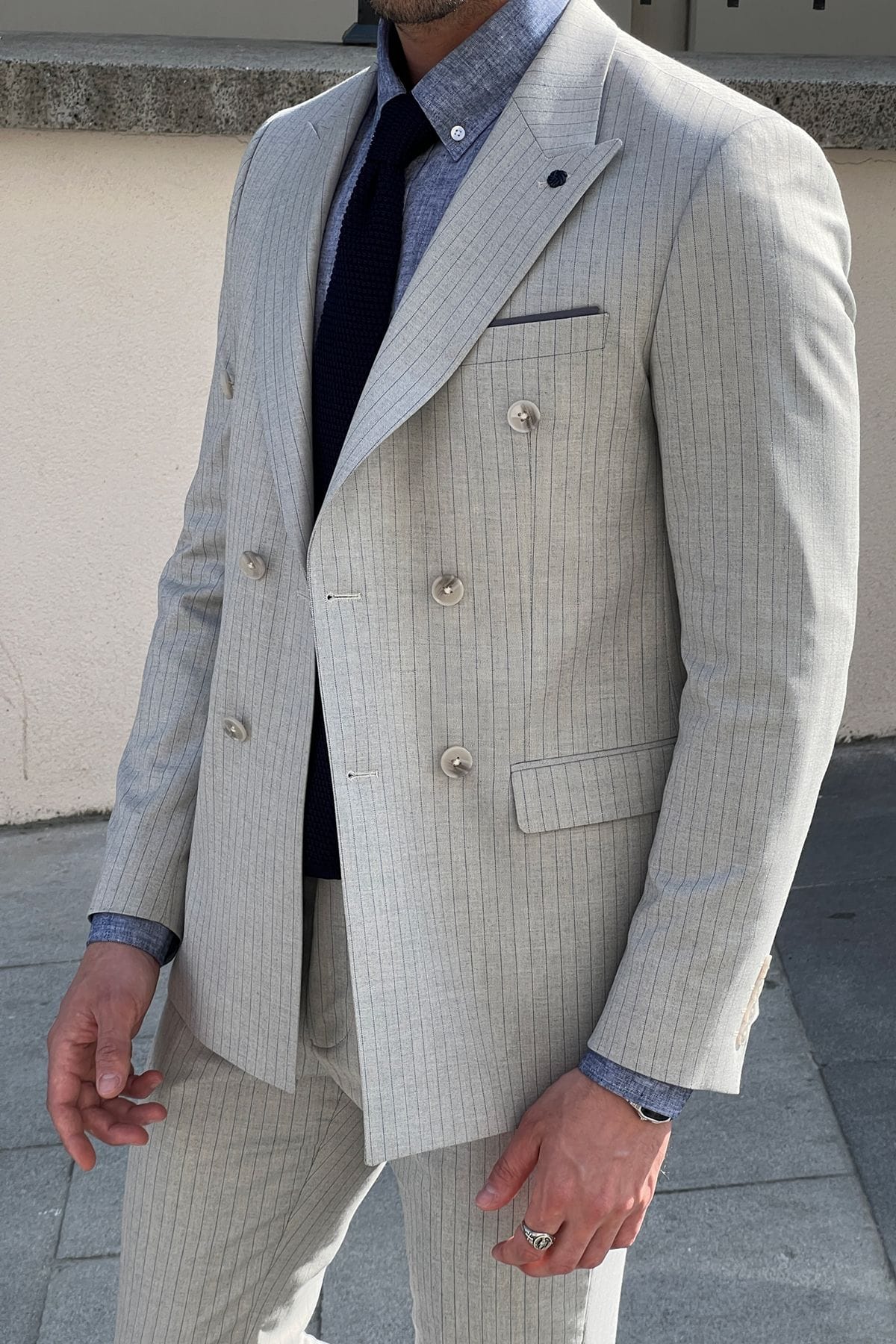 Slim Grey Wool Suit