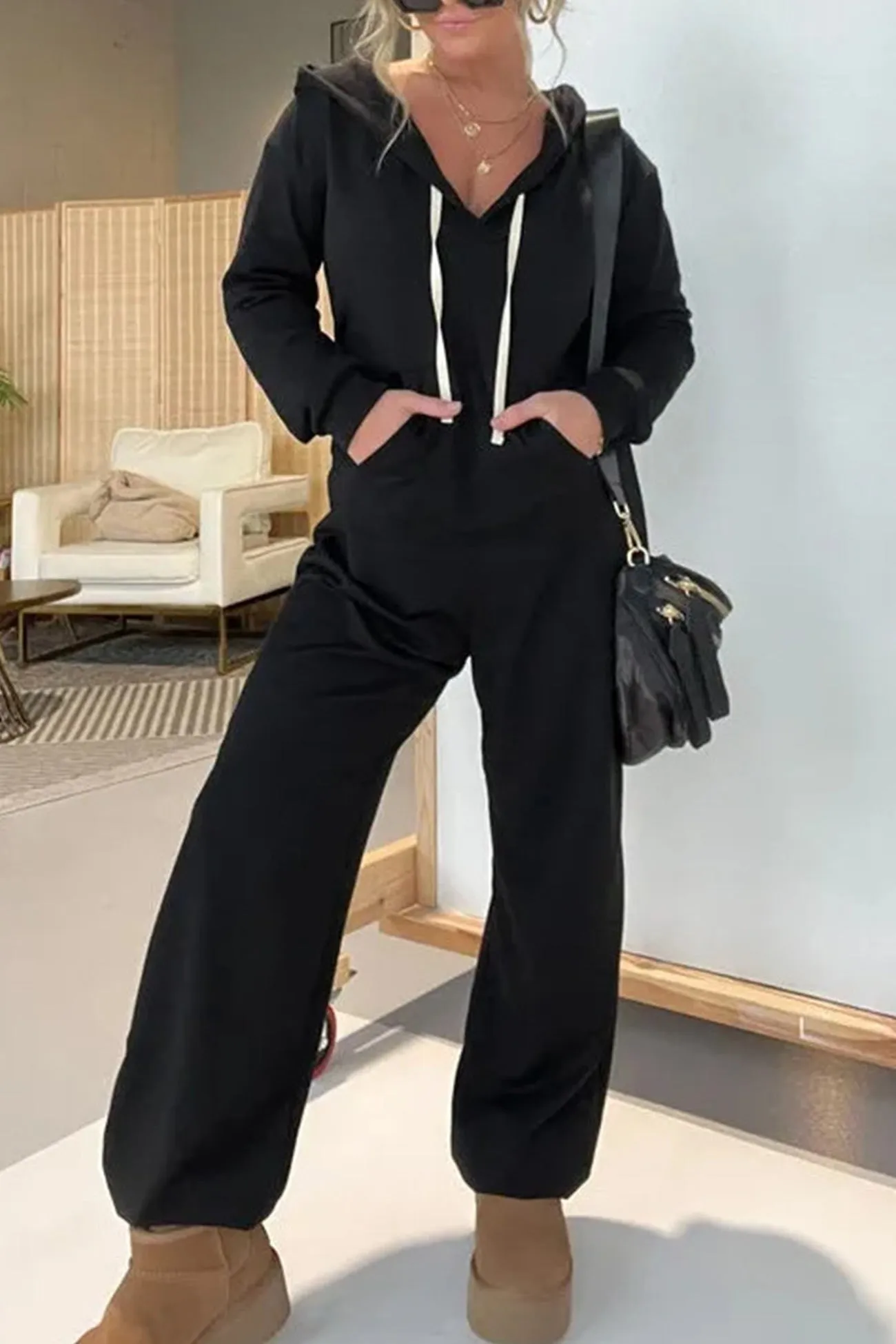 Solid Hooded Jumpsuits - Stylish One-Piece Outfits