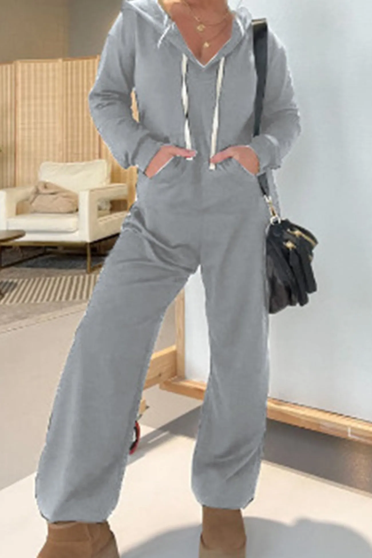 Solid Hooded Jumpsuits - Stylish One-Piece Outfits