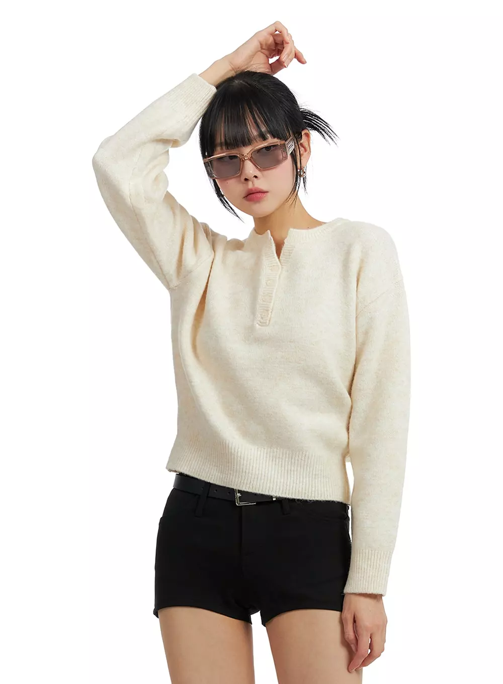 Solid Wool Blend V-Neck Sweater | IF402 | Buy Online Now