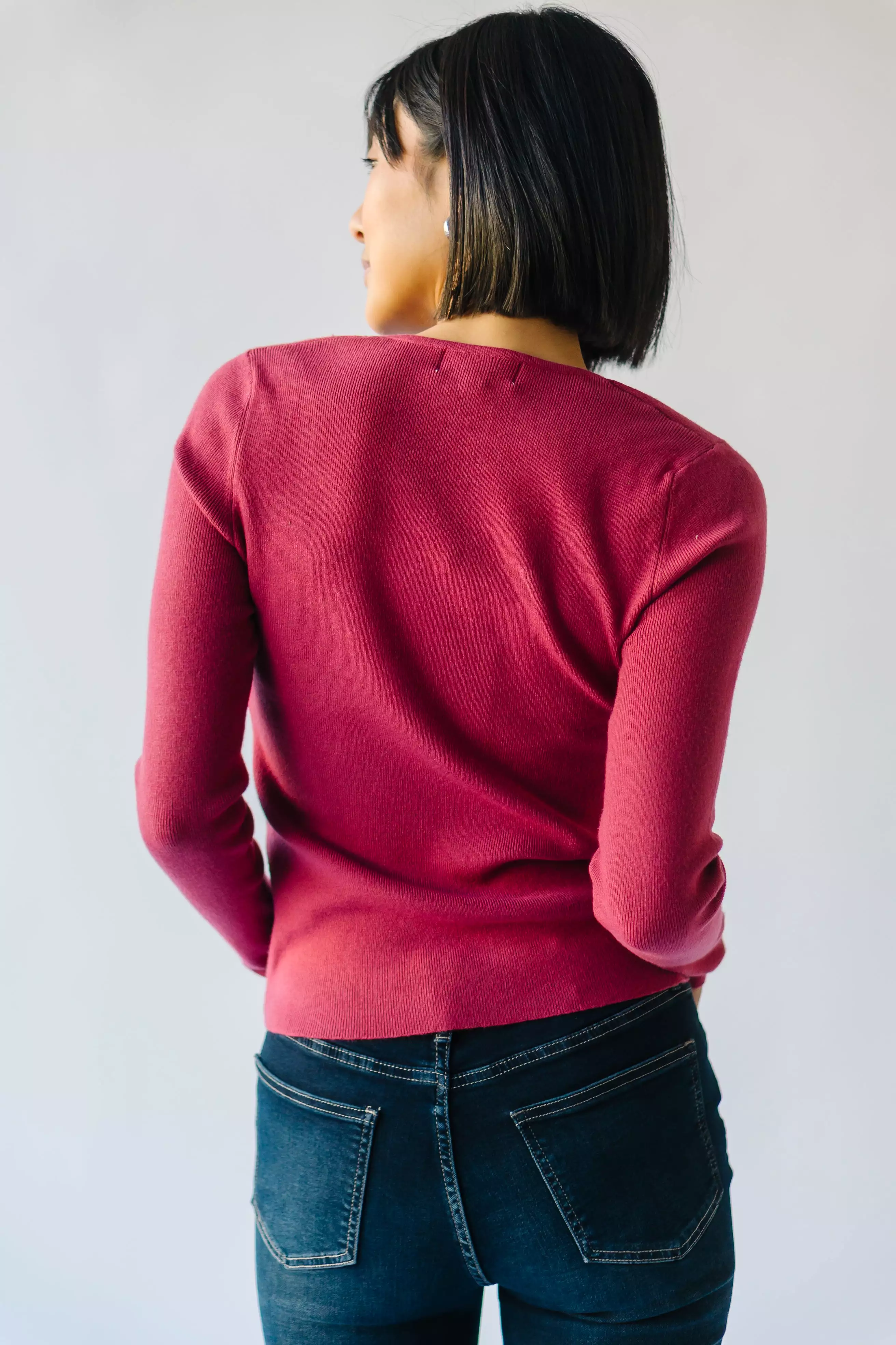 Stallings V-Neck Sweater Top Poppy Red