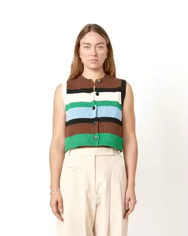 Striped Cotton Waistcoat