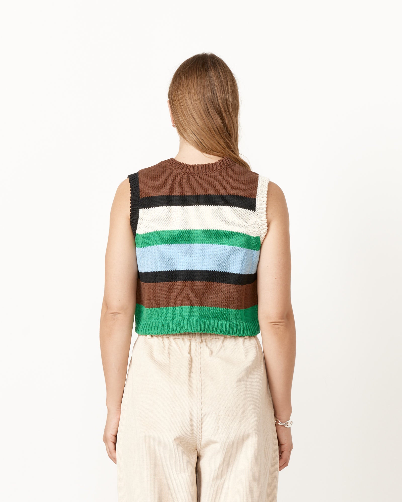 Striped Cotton Waistcoat