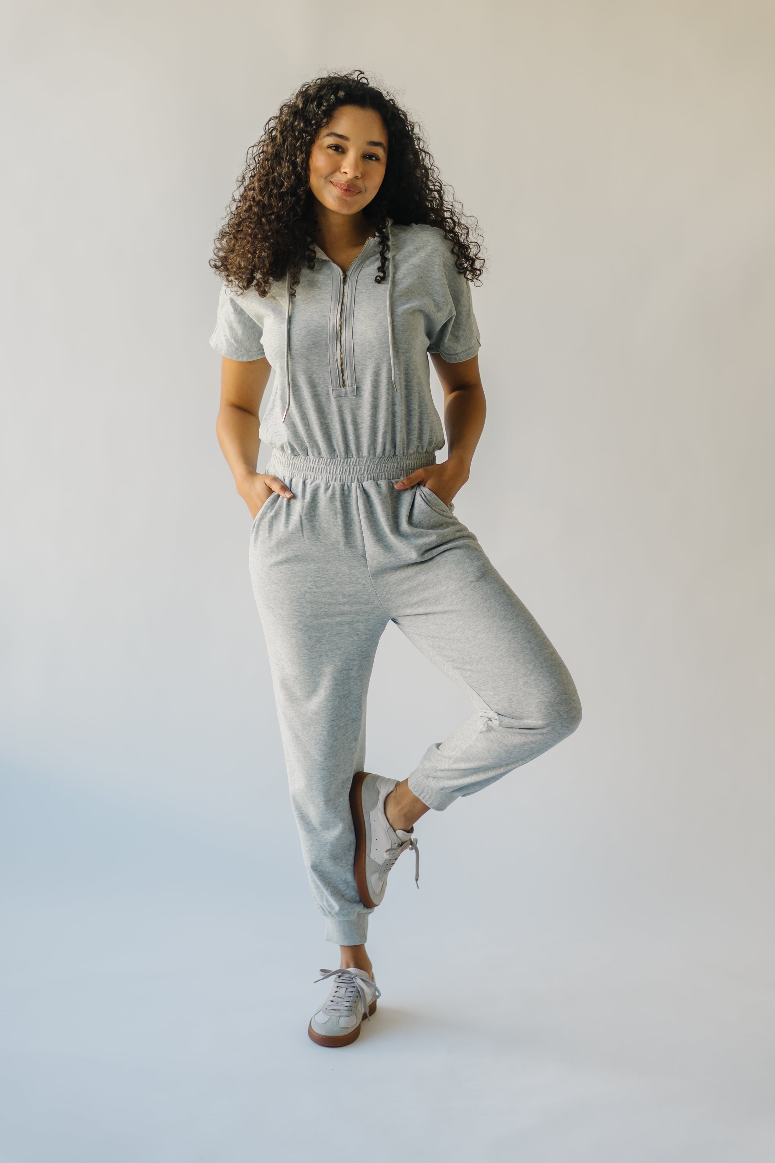 Sullins Hooded Jumpsuit Heather Grey