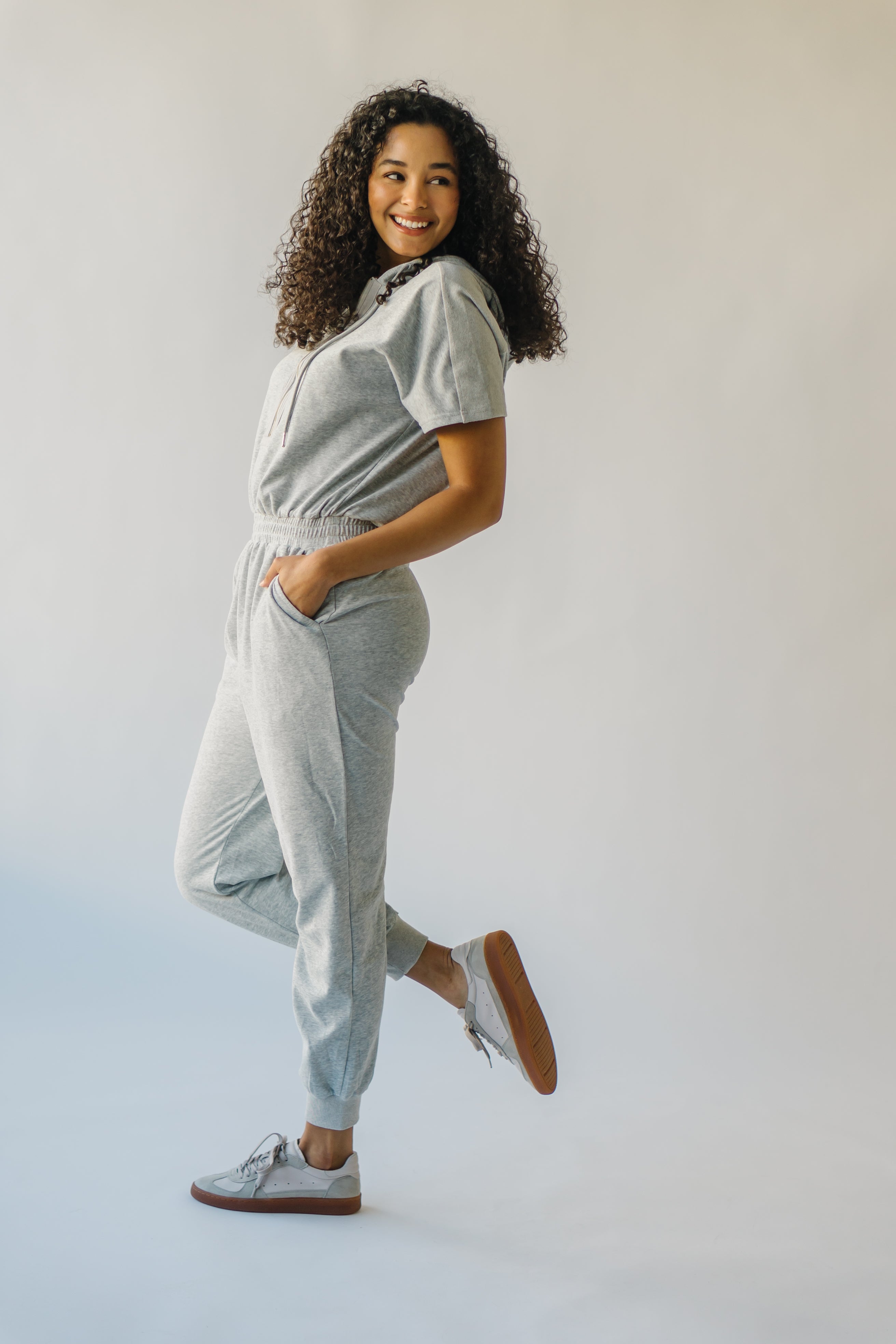 Sullins Hooded Jumpsuit Heather Grey