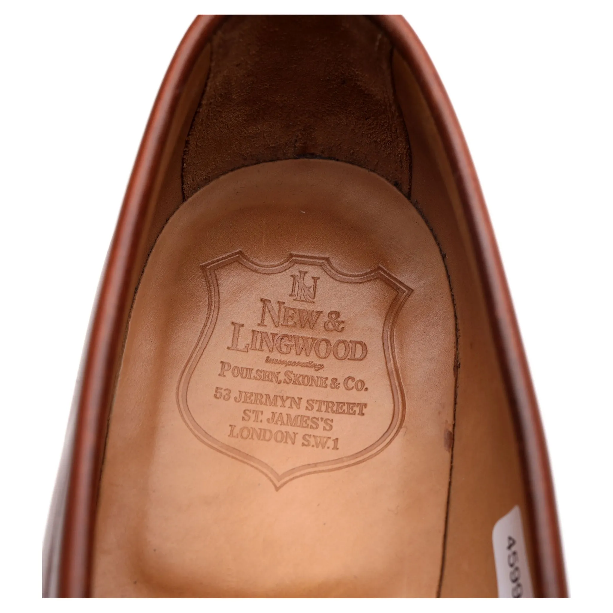 Tan Brown Leather Loafers UK 9.5 E New Lingwood