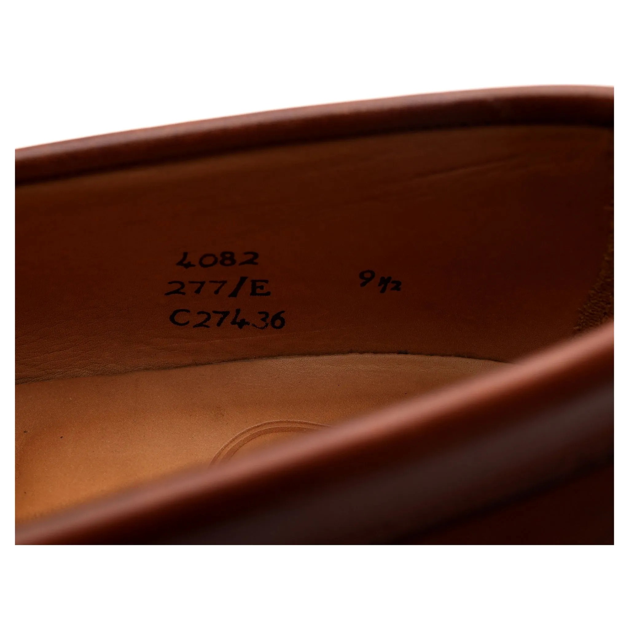 Tan Brown Leather Loafers UK 9.5 E New Lingwood