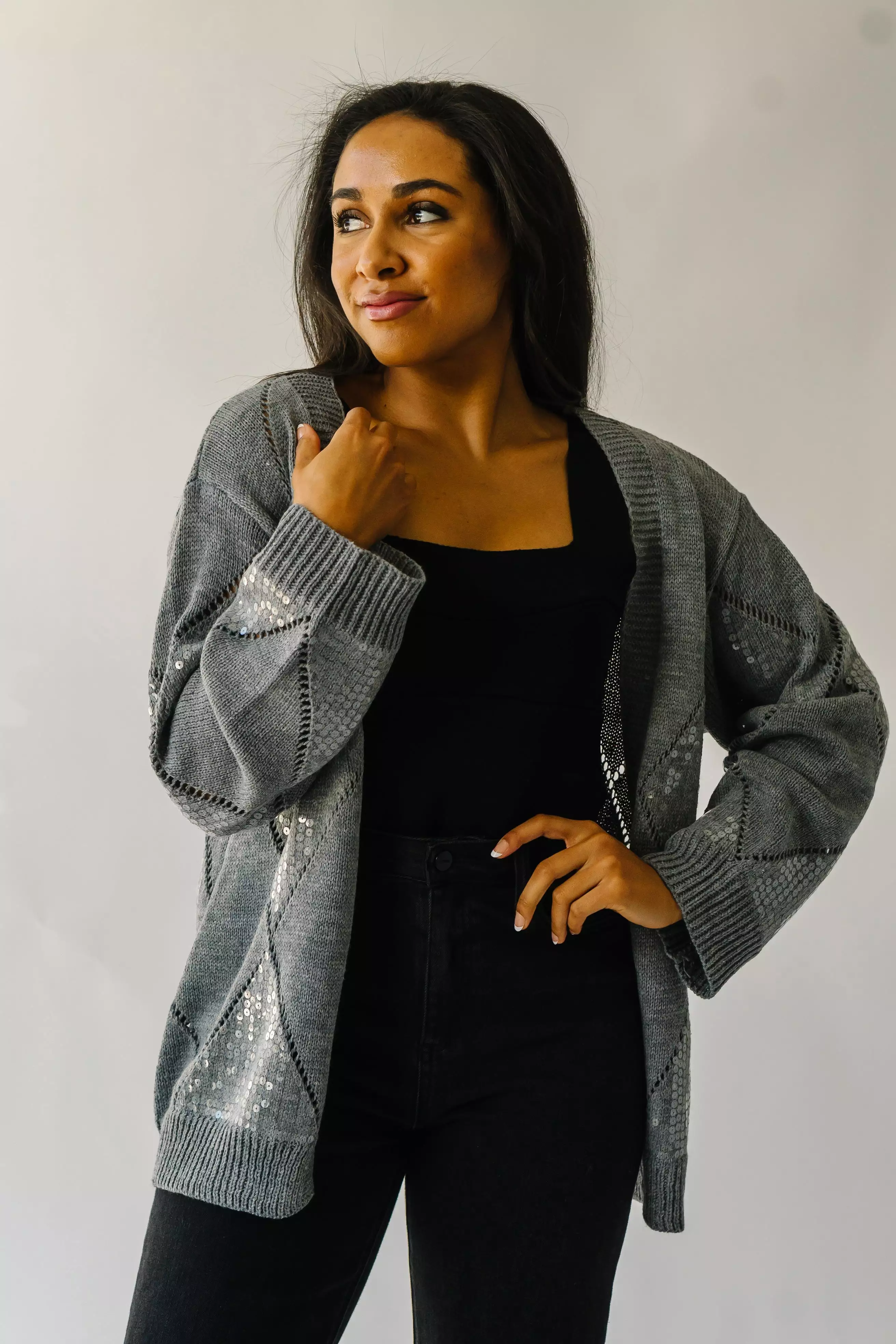 The Grey Leander Long Sleeve V-Neck Cardigan