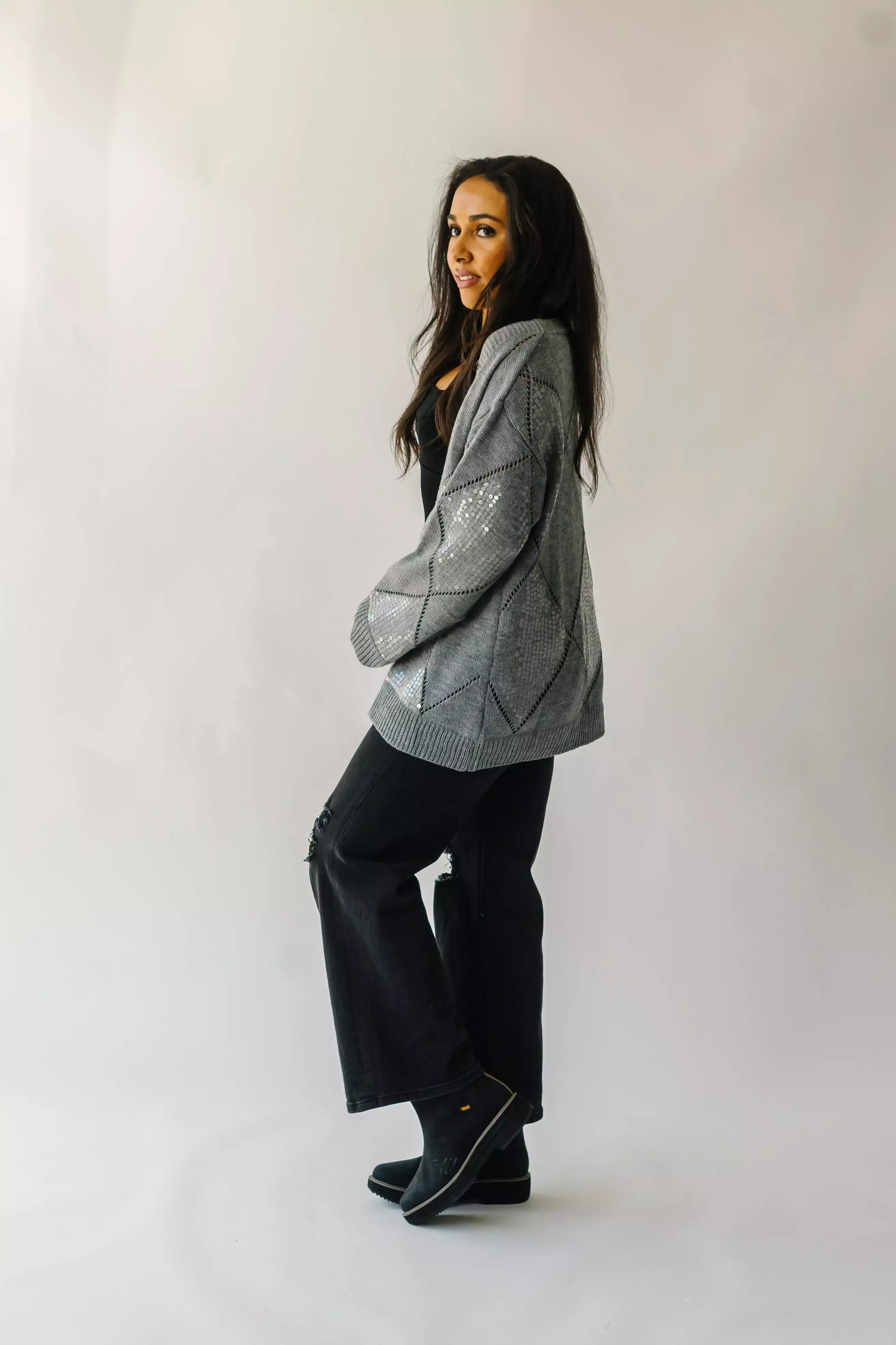 The Grey Leander Long Sleeve V-Neck Cardigan