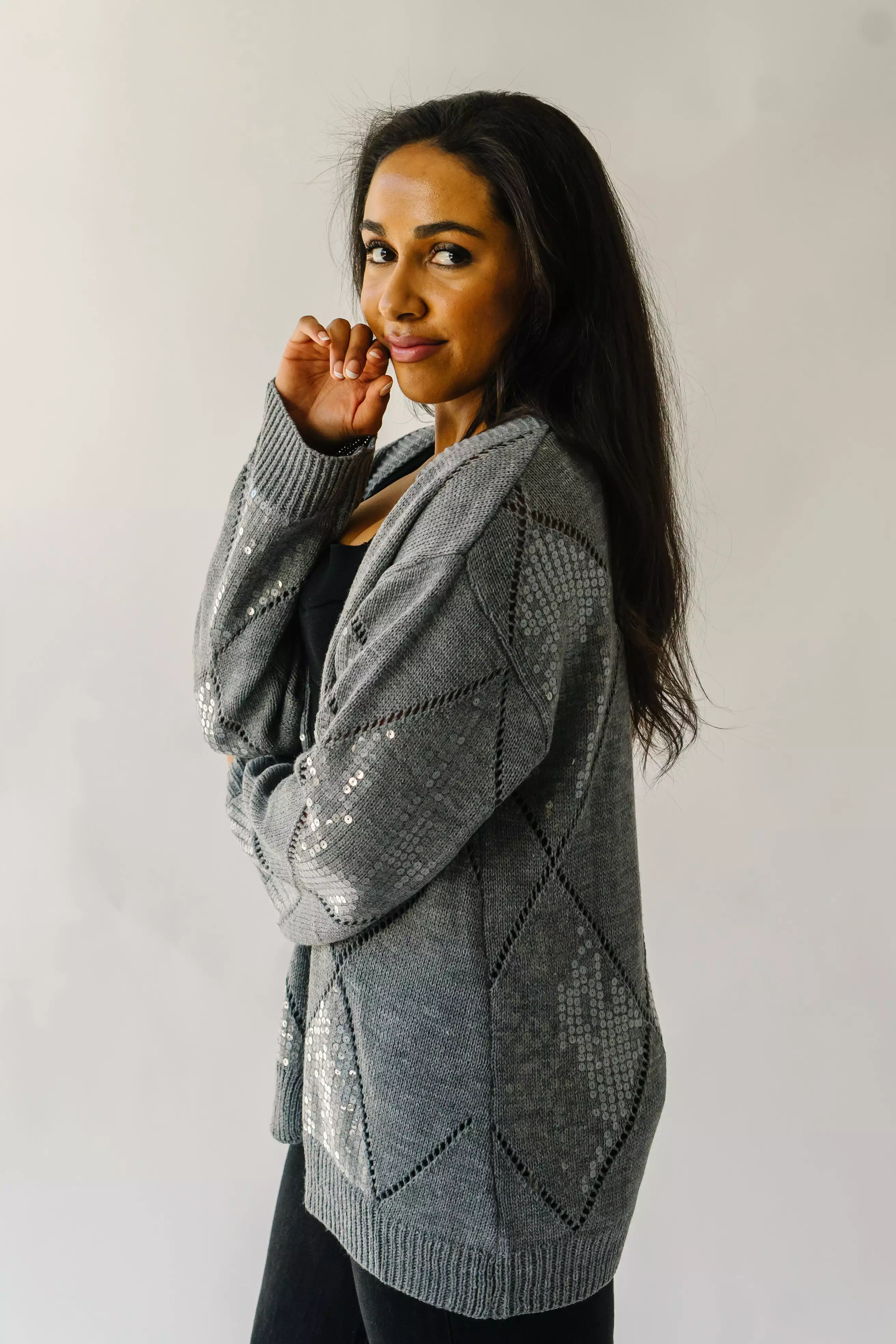 The Grey Leander Long Sleeve V-Neck Cardigan