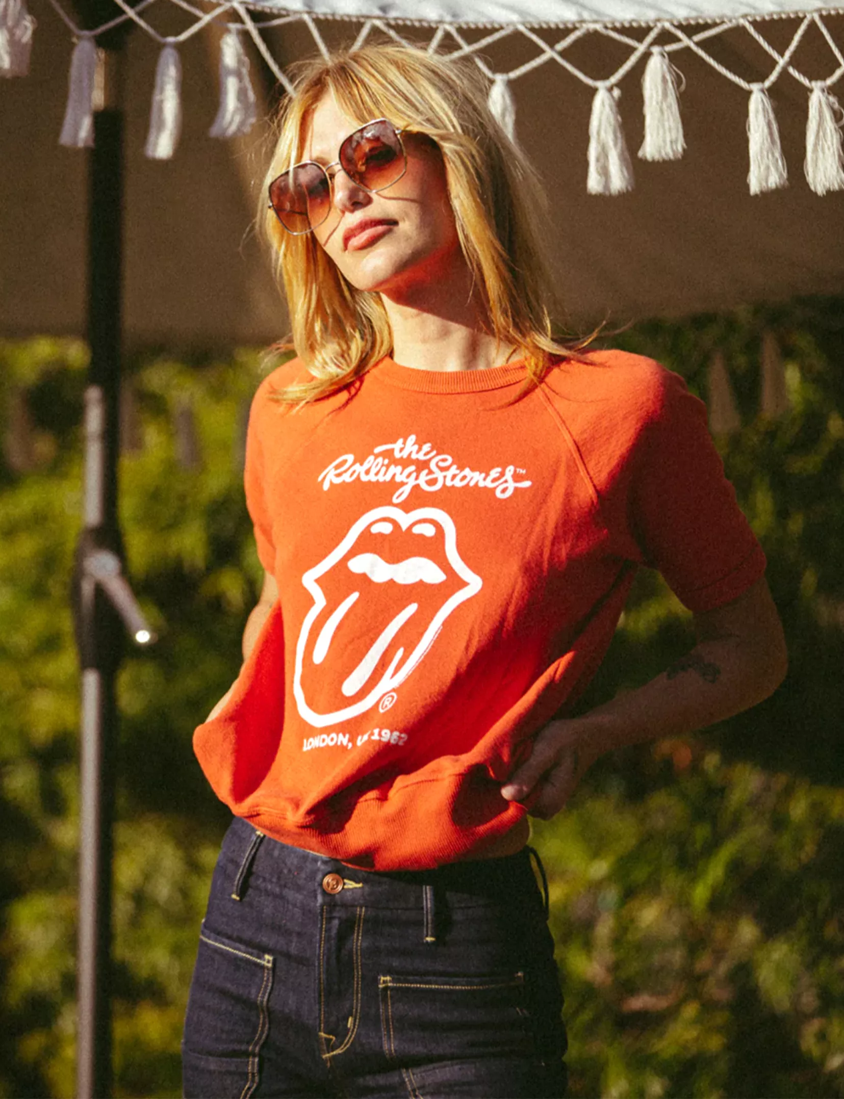 The Rolling Stones London Raglan Tee, Red - Buy Now