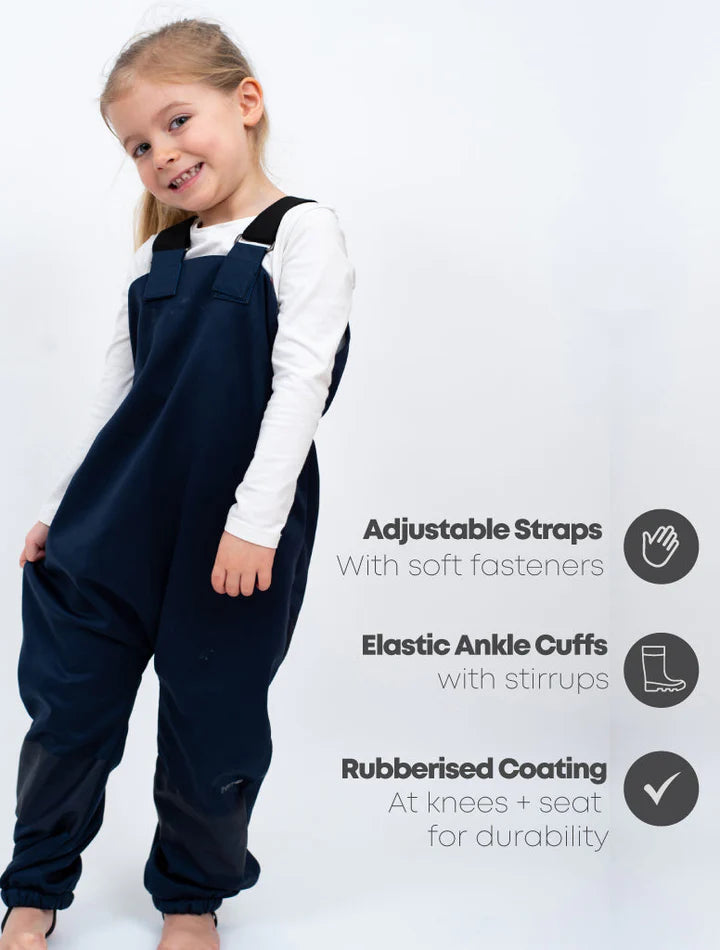 Therm All-Weather Fleece Overalls Navy Waterproof Windproof Eco