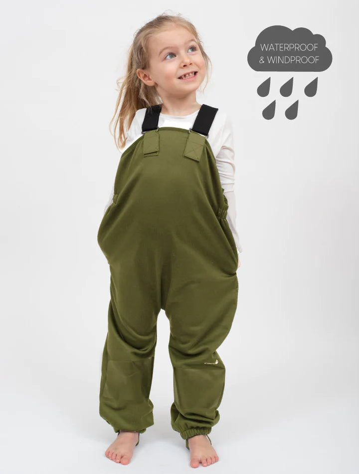 Therm All-Weather Olive Fleece Overalls | Waterproof & Windproof | Eco-Friendly | Last Size - 6-12m