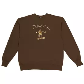 thrasher gonz crew sweat chocolate