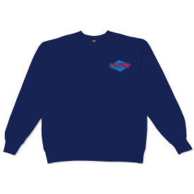 Trendy Navy Parra Hurricane Crew Sweatshirt by Thrasher