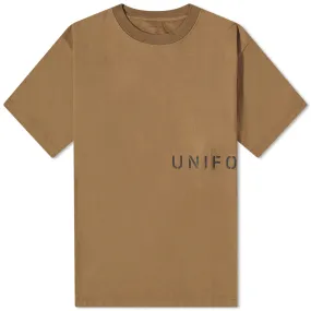 Uniform Experiment Logo T-Shirt Beige