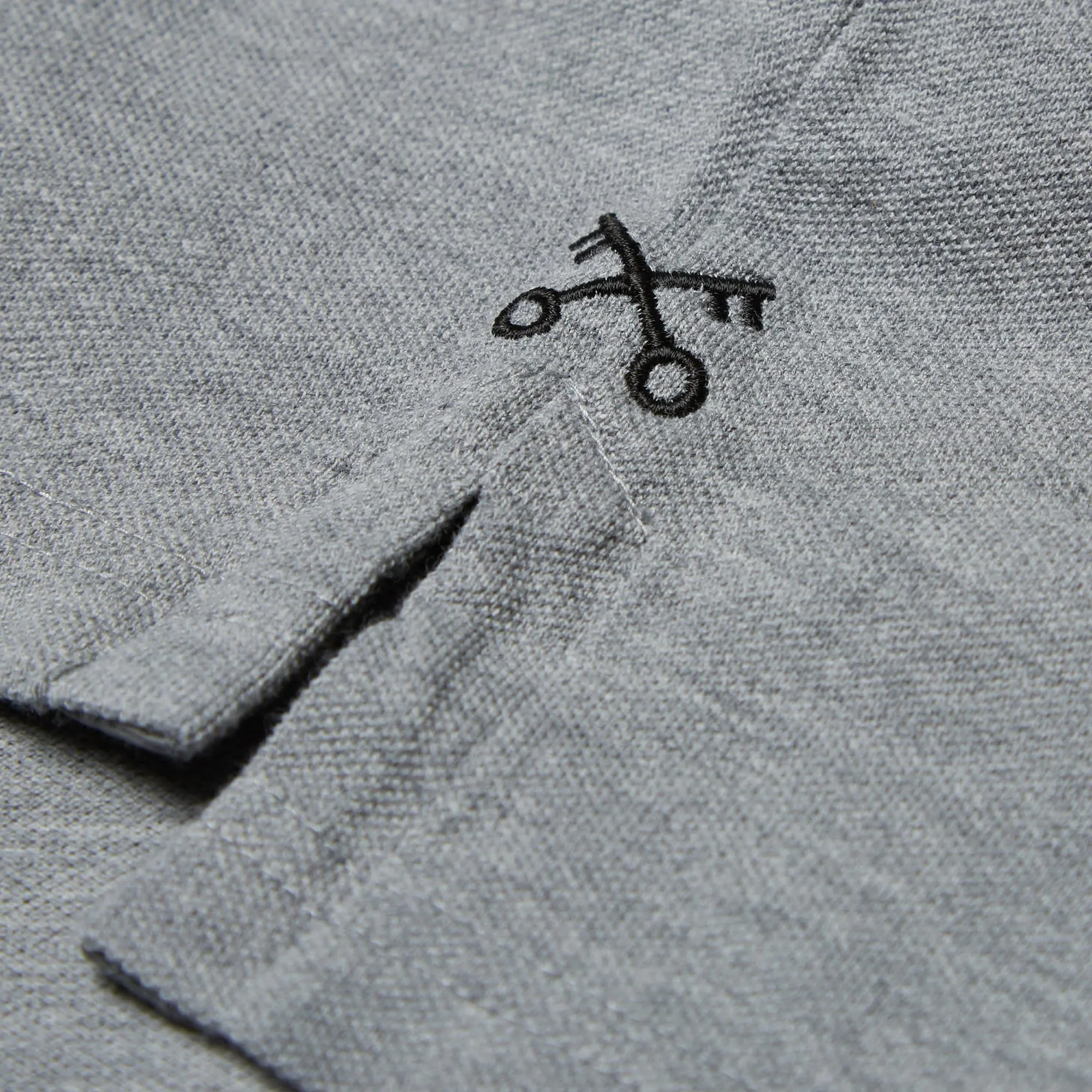 Uniform Experiment Skull Polo Shirt in Grey