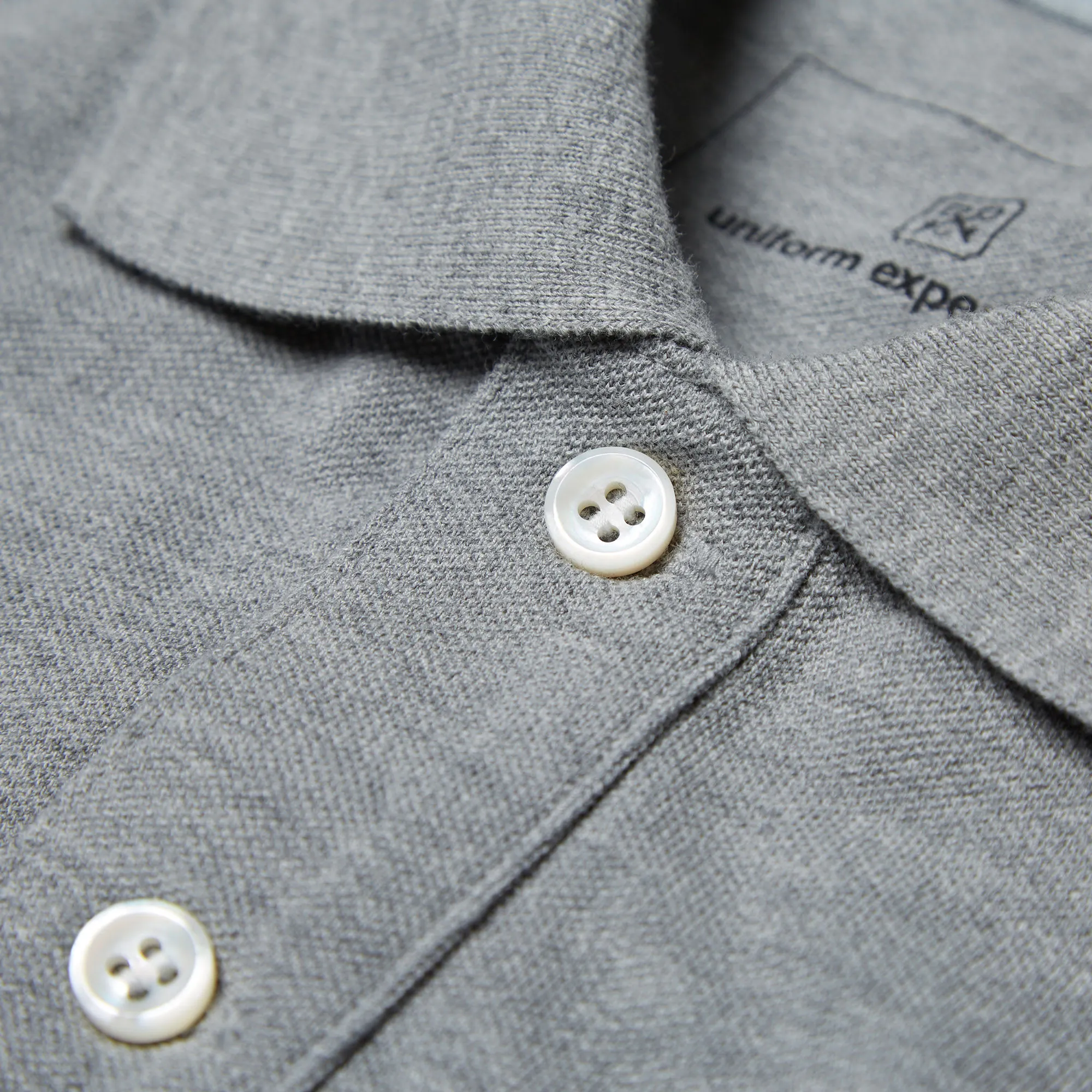 Uniform Experiment Skull Polo Shirt in Grey