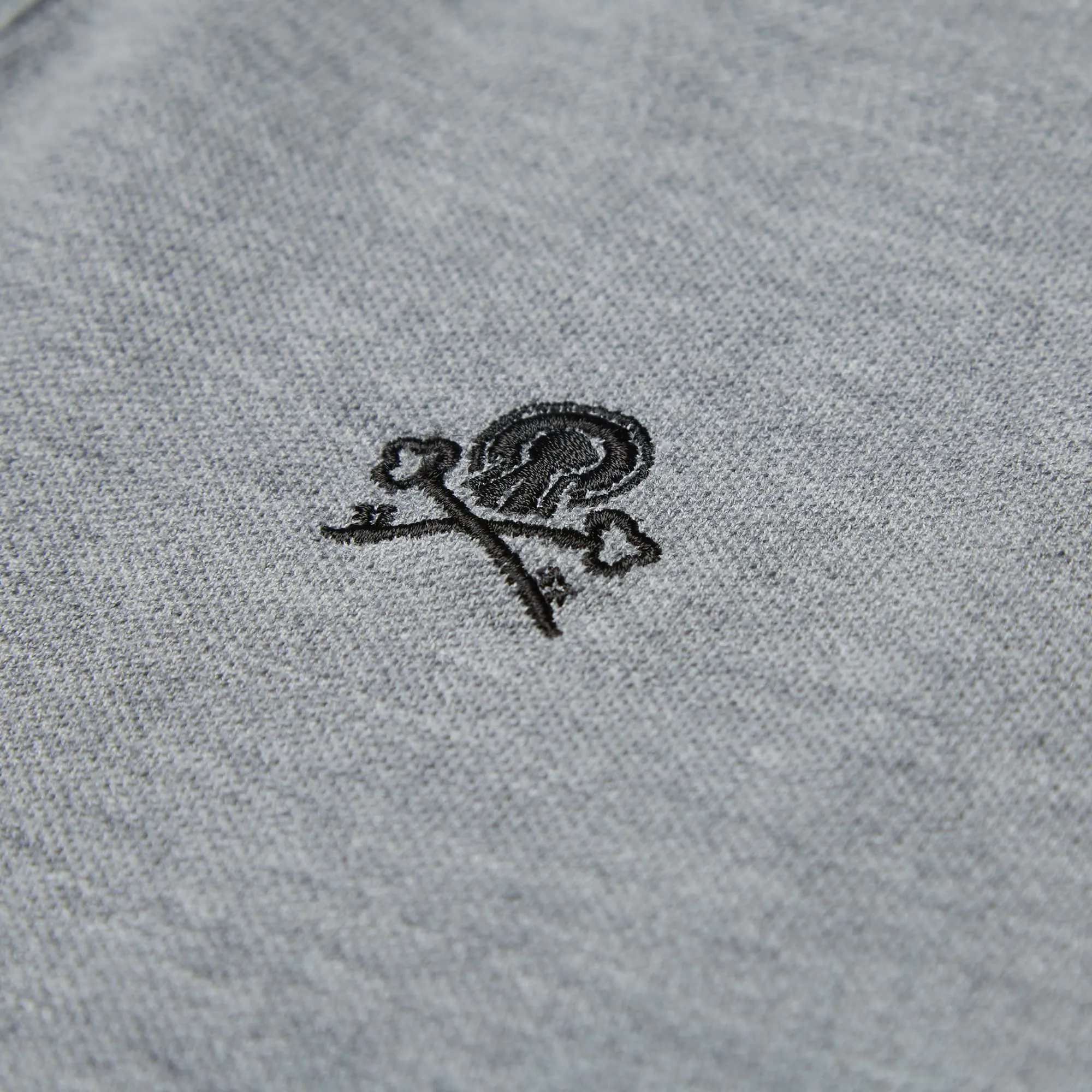 Uniform Experiment Skull Polo Shirt in Grey