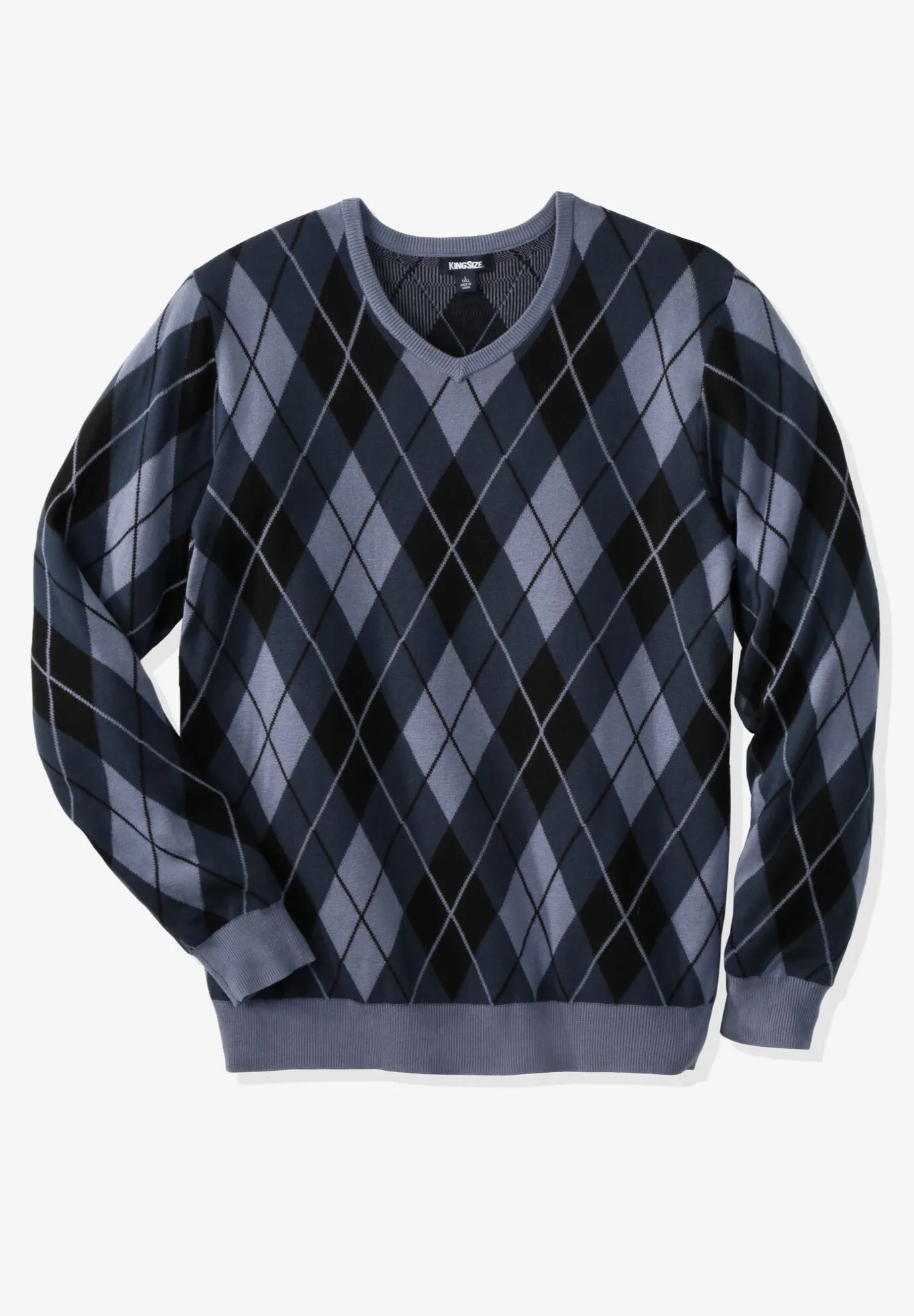 Argyle Pattern V-Neck Jumper