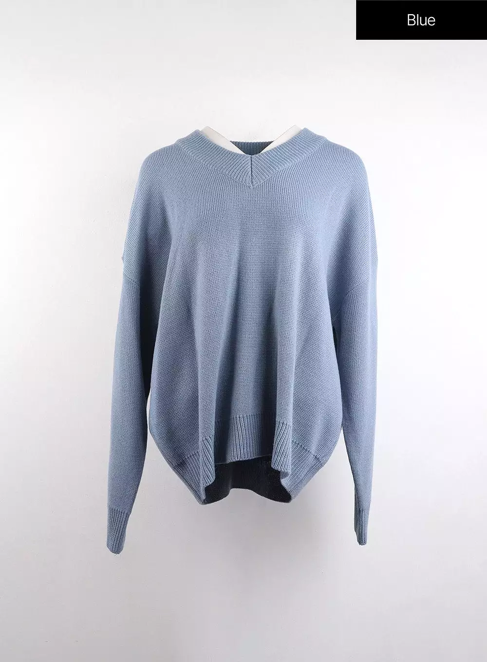 V-Neck Long Sleeve Sweater - OJ419