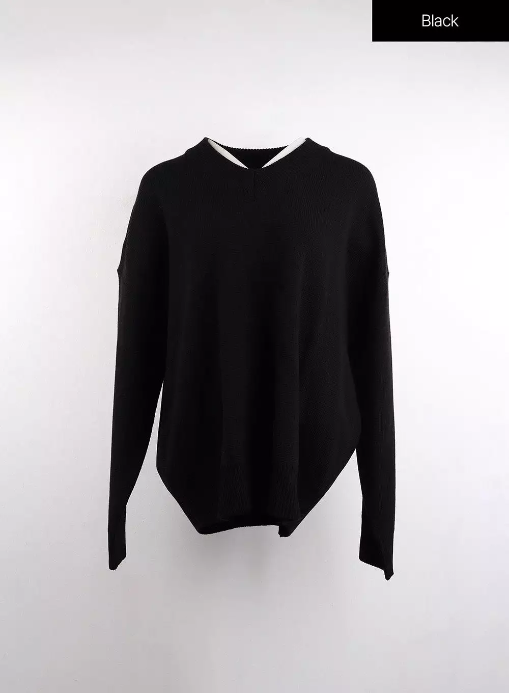 V-Neck Long Sleeve Sweater - OJ419