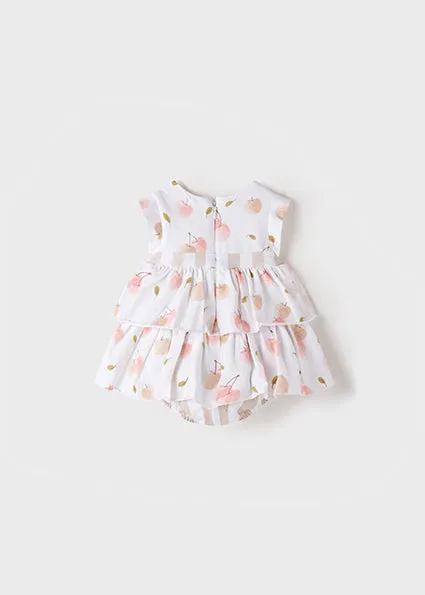 Mayoral Baby Girl Fruit Print Dress with Matching Bloomers