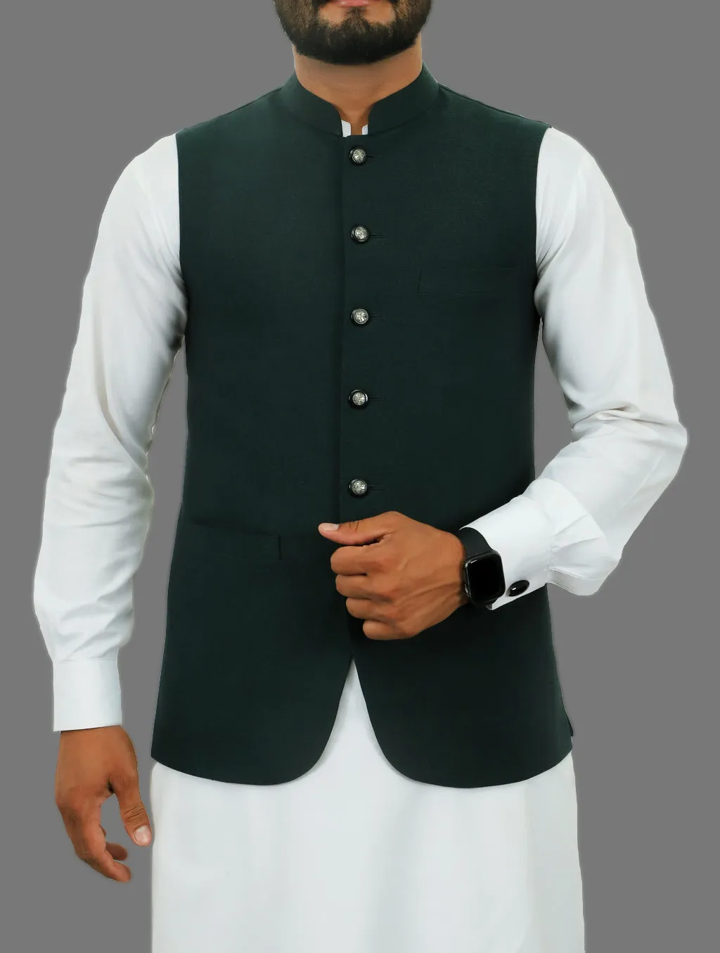 Green Men's Waistcoat WWC-8003 ON SALE