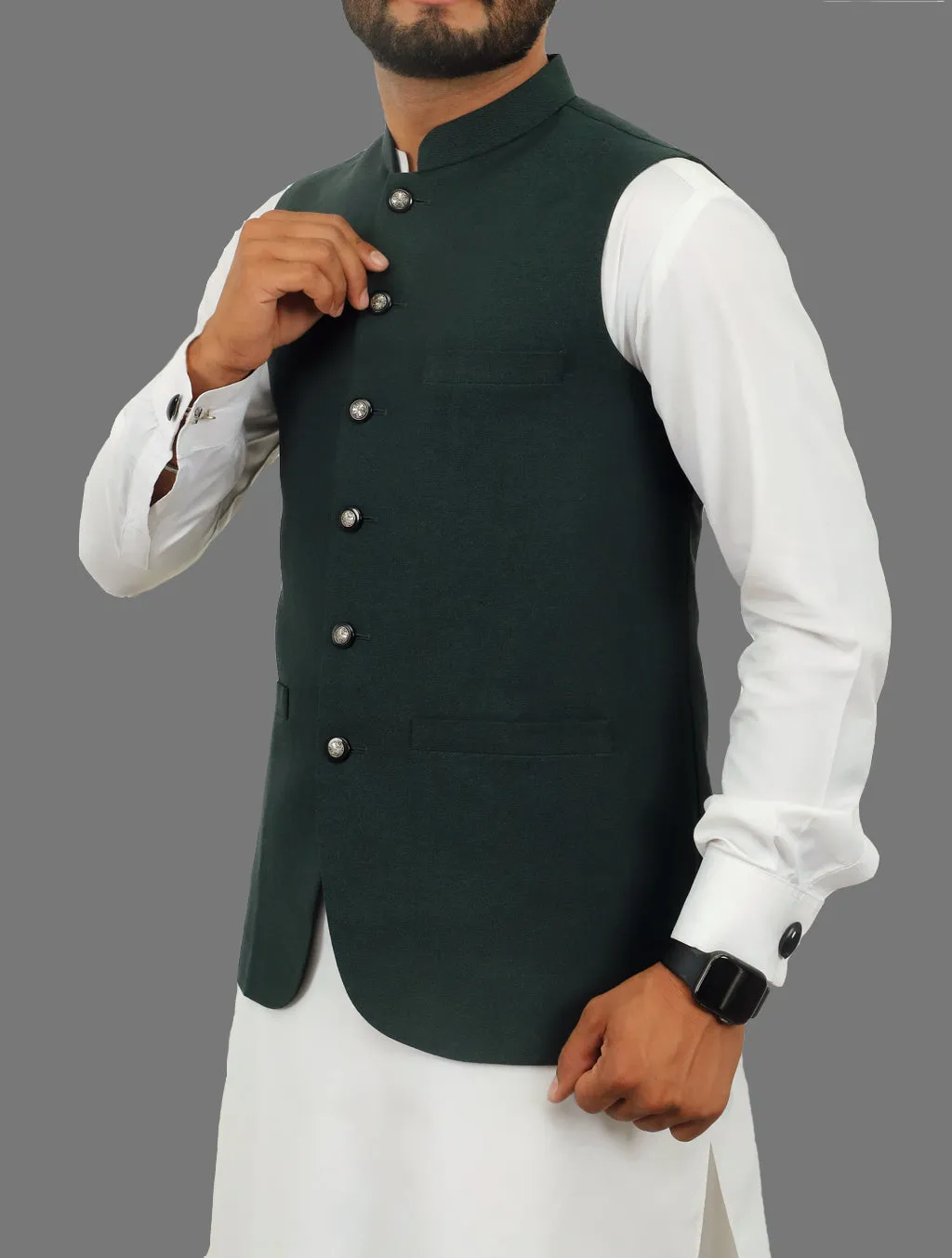 Green Men's Waistcoat WWC-8003 ON SALE