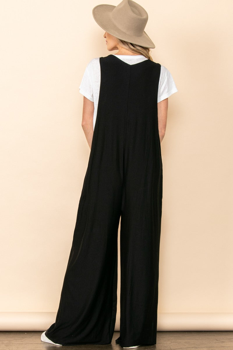 Wideleg Jumpsuit with Side Pockets