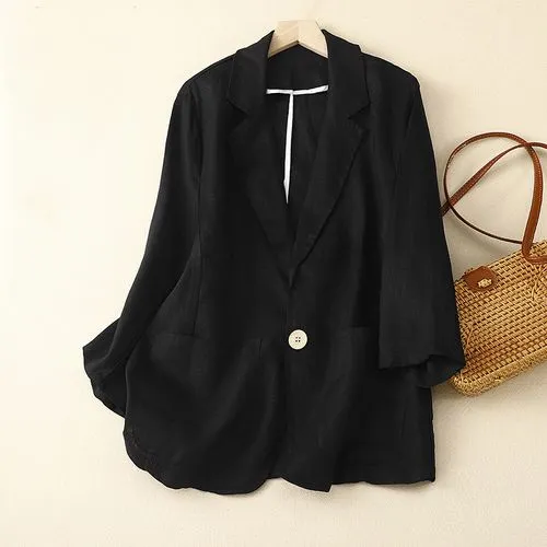 Women's Casual Formal Solid Color Pocket Single Breasted Blazer Blazer