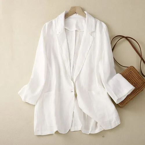 Women's Casual Formal Solid Color Pocket Single Breasted Blazer Blazer