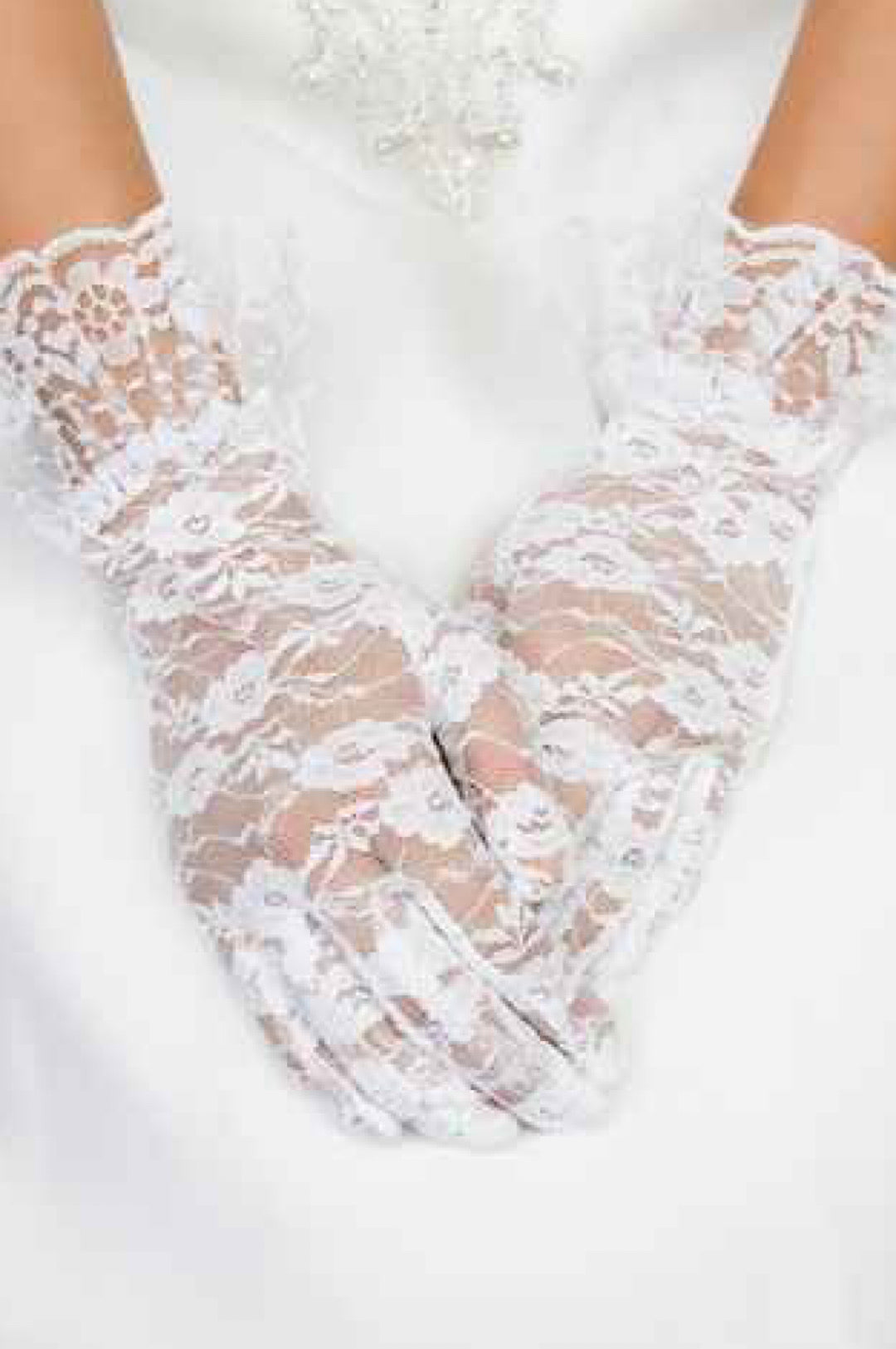 Women's Ruffle Wrist Lace Gloves - Stylish and Elegant