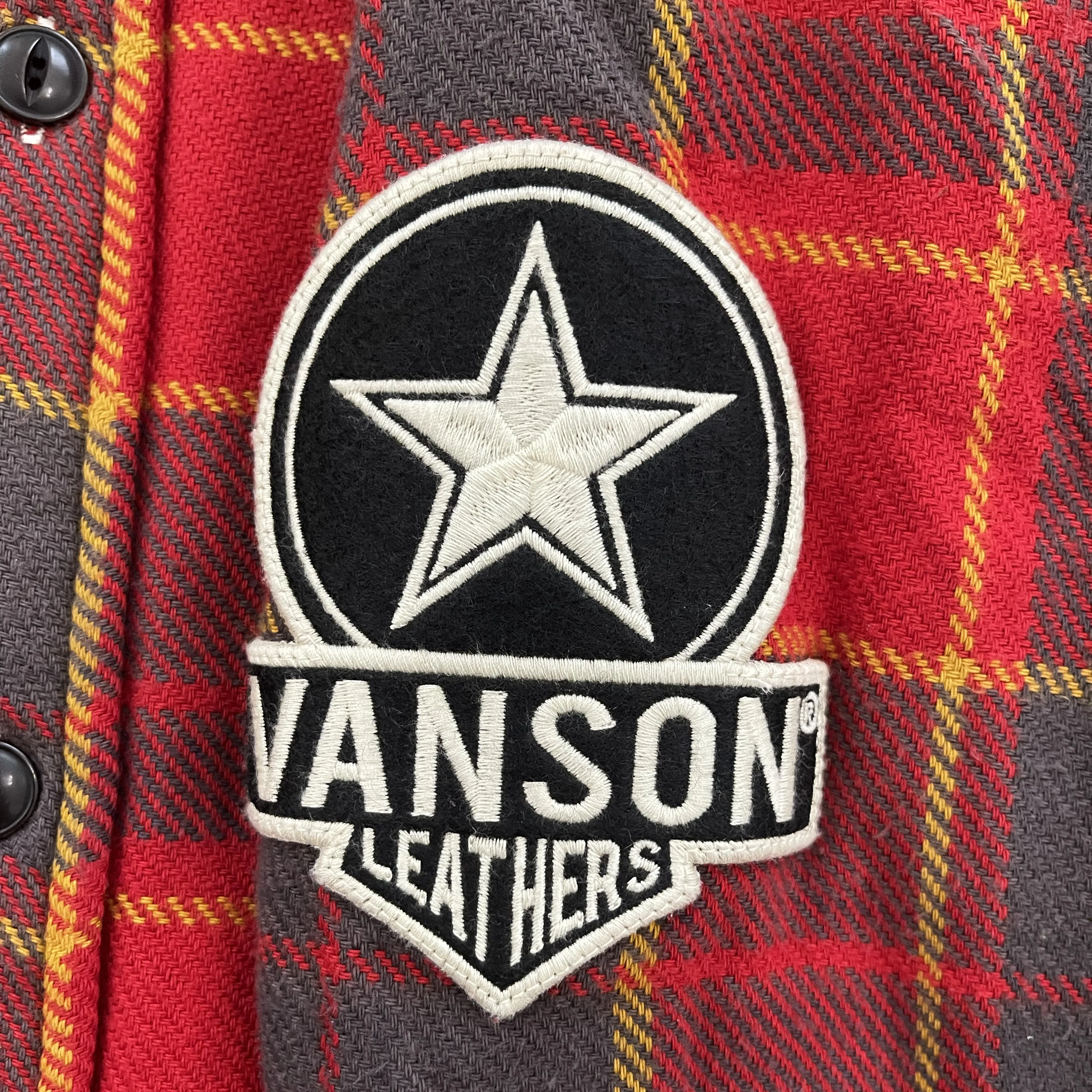 XL Vanson Leathers Plaid Check Shirt Jacket