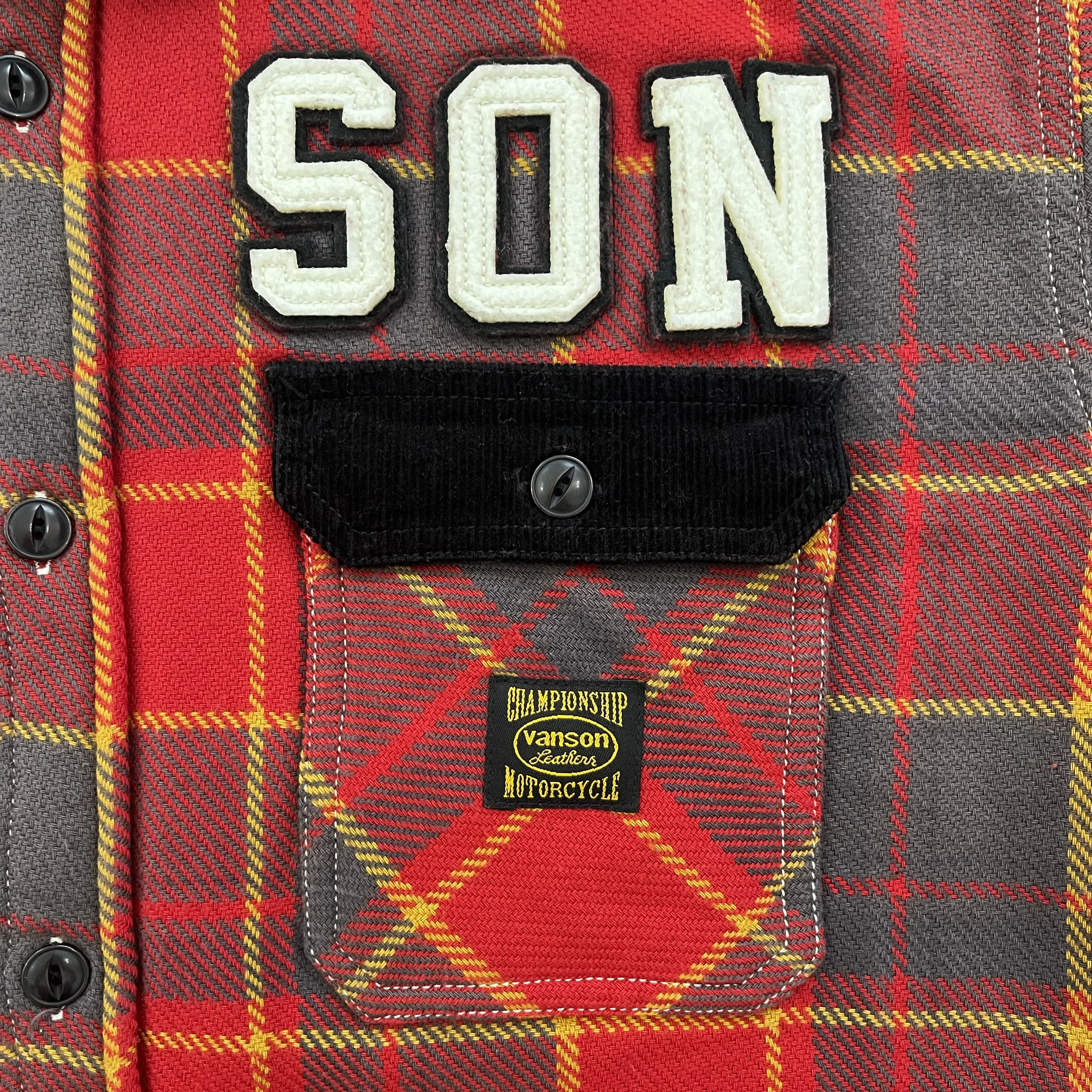 XL Vanson Leathers Plaid Check Shirt Jacket