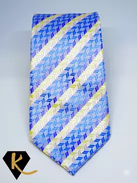 Yellow and Blue Checkered Necktie for Men